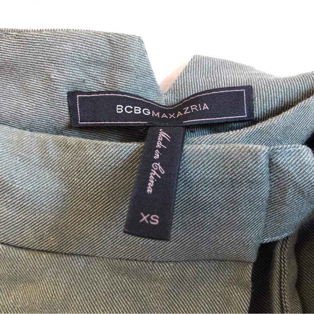 BCBG MAX AZRIA Luca Spruce Cargo Pants, Size:XS, Color: Spruce (Olive Green)